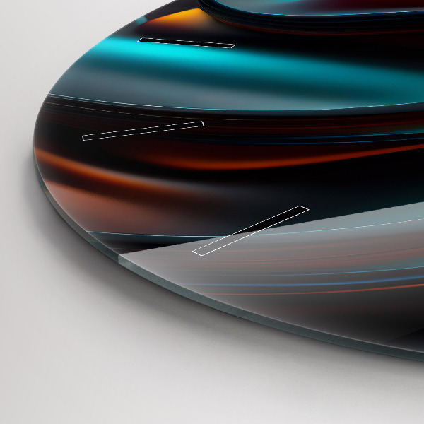 Horloge ronde Vague futuriste