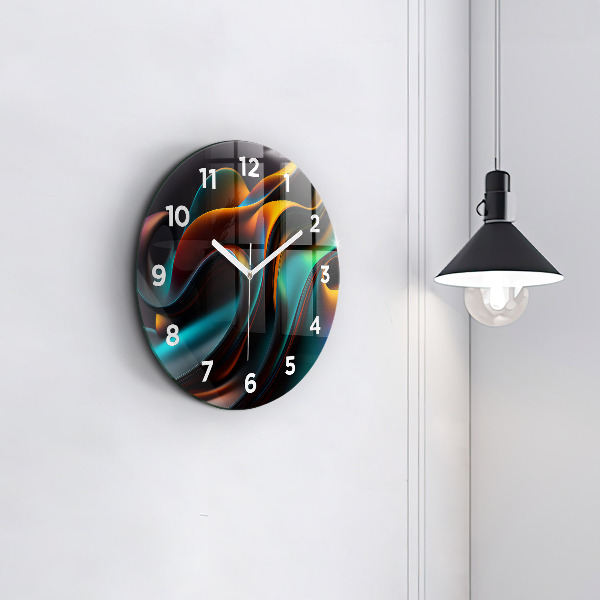 Horloge ronde Vague futuriste