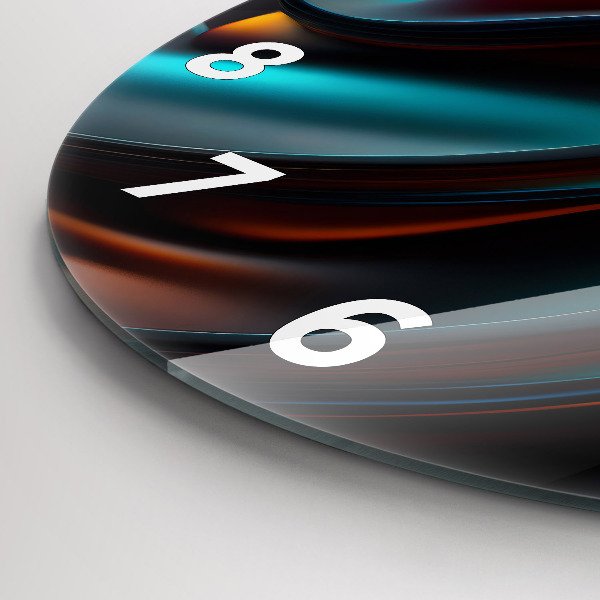 Horloge ronde Vague futuriste