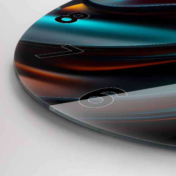 Horloge ronde Vague futuriste