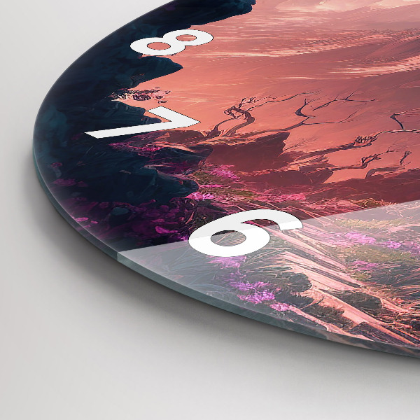 Horloge ronde Forêt et montagnes magiques