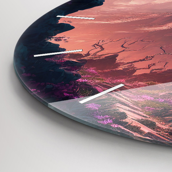 Horloge ronde Forêt et montagnes magiques