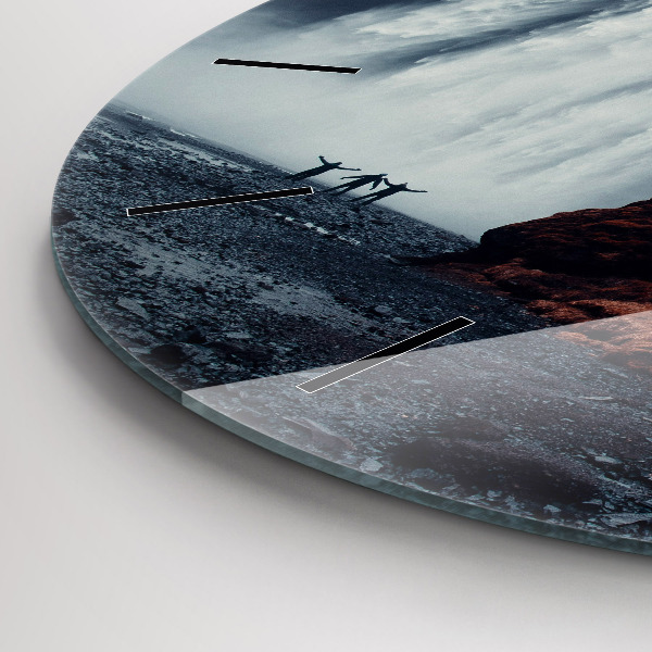 Horloge ronde Paysage de cascades en Islande