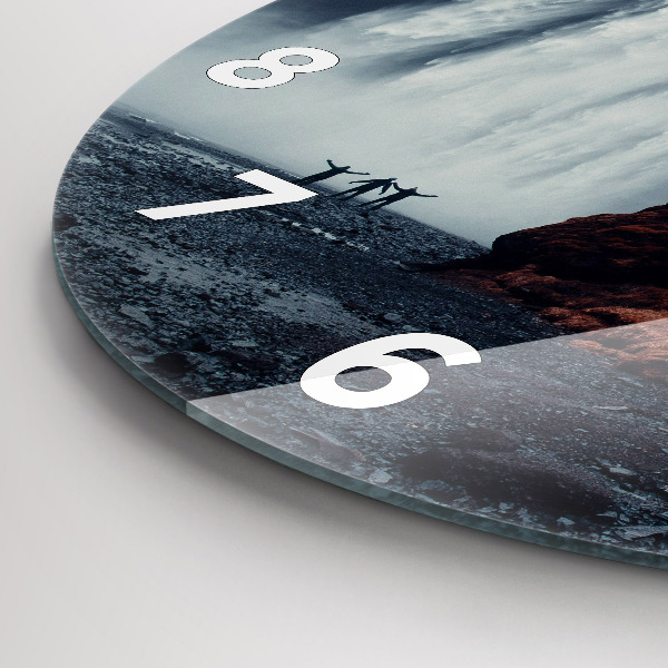 Horloge ronde Paysage de cascades en Islande