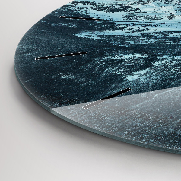 Horloge ronde Chaîne de montagnes en hiver