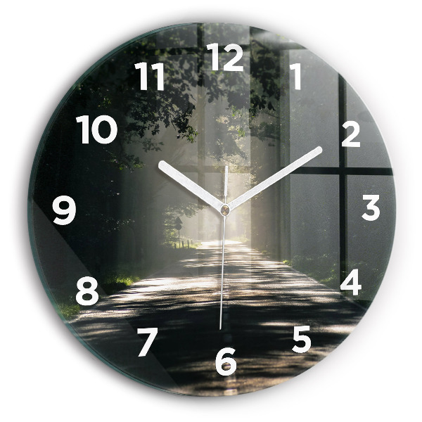 Horloge ronde Route forestière