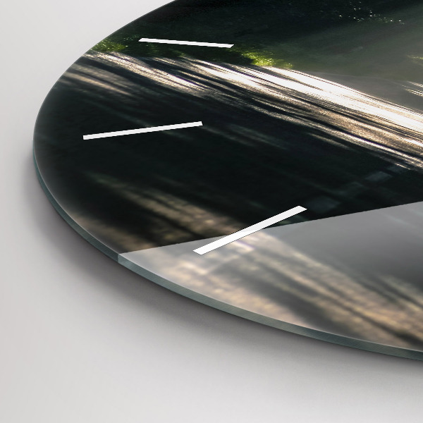 Horloge ronde Route forestière