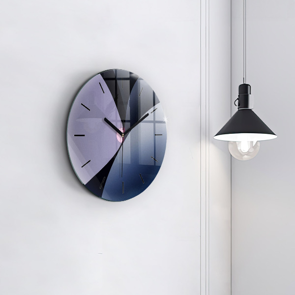 Horloge ronde Soleil abstrait
