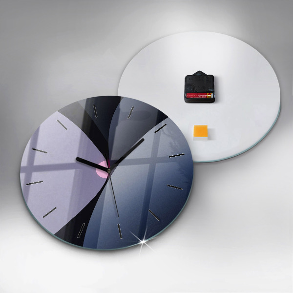 Horloge ronde Soleil abstrait