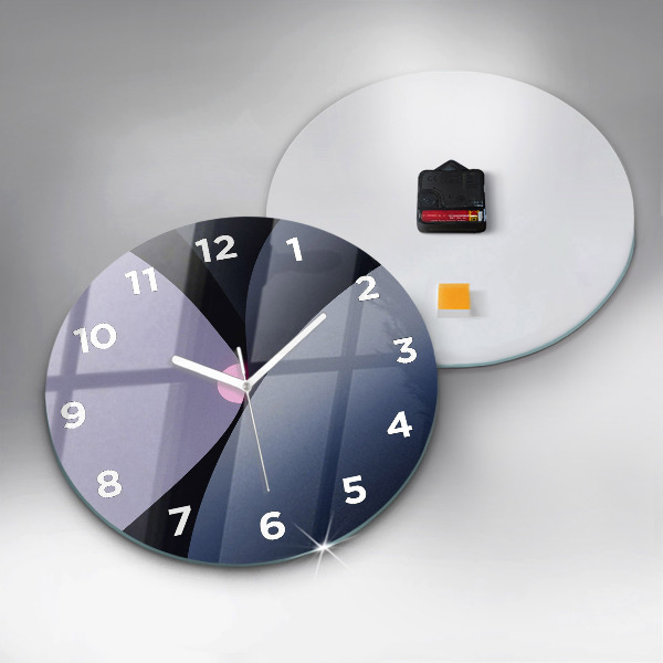 Horloge ronde Soleil abstrait