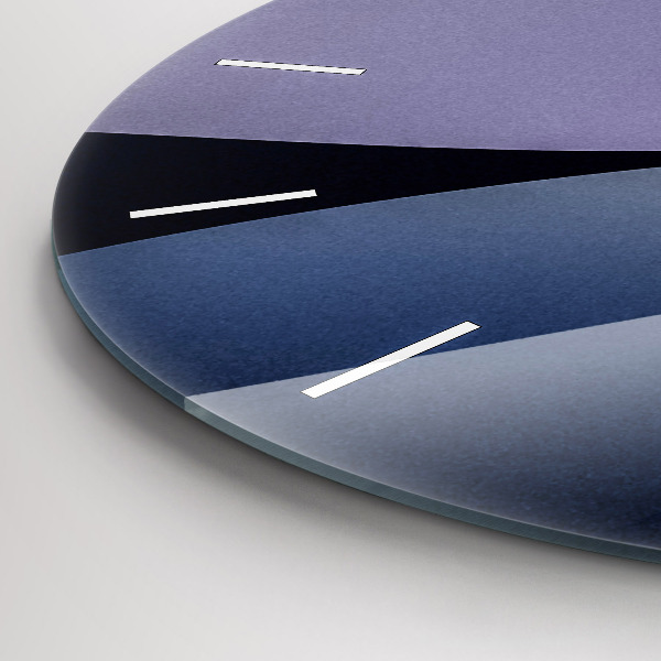 Horloge ronde Soleil abstrait