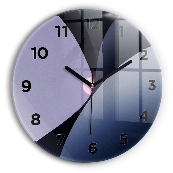 Horloge ronde Soleil abstrait