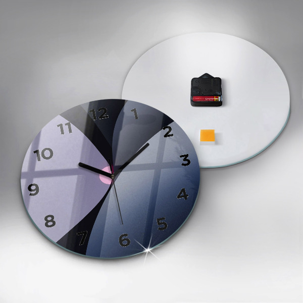 Horloge ronde Soleil abstrait