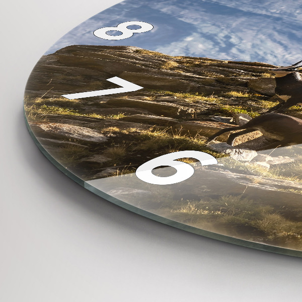 Horloge ronde 'Chèvre dans la Vallée d''Aoste'