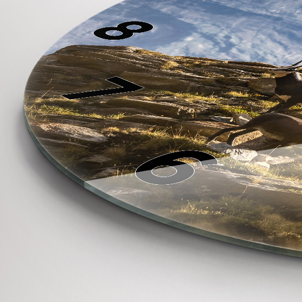 Horloge ronde 'Chèvre dans la Vallée d''Aoste'