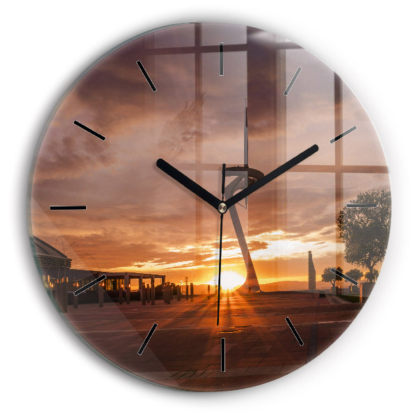 Horloge ronde Parc olympique de Barcelone