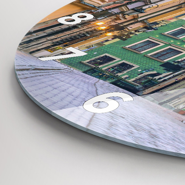 Pendule murale ronde Vieille ville de Varsovie