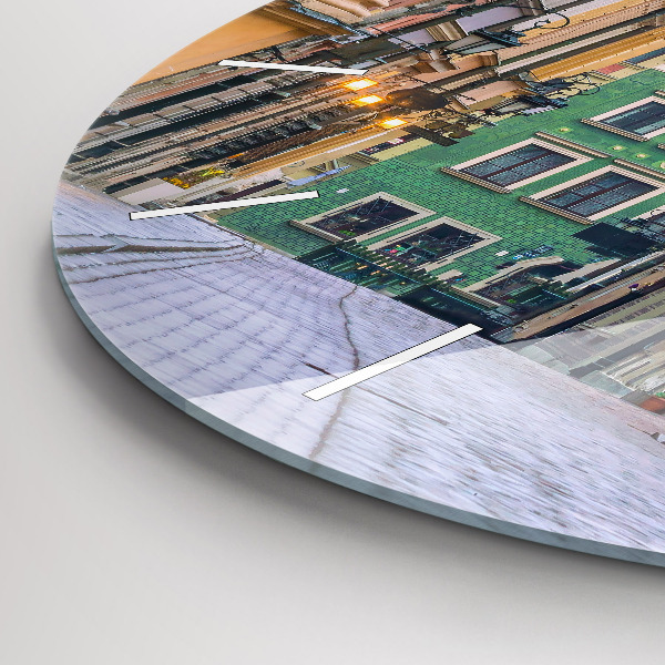 Pendule murale ronde Vieille ville de Varsovie