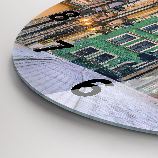 Pendule murale ronde Vieille ville de Varsovie