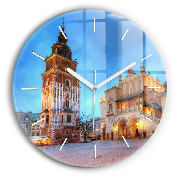 Horloge ronde Place du marché principal de Cracovie