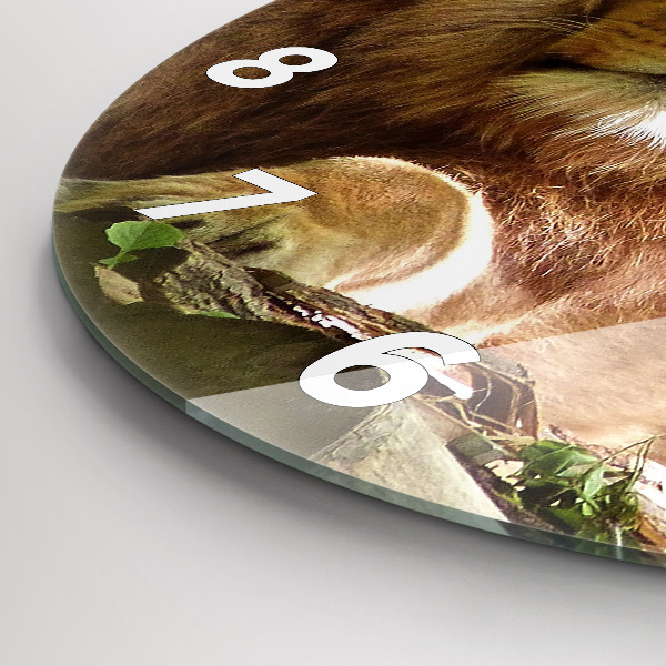 Horloge ronde 'Portrait d''un lion'