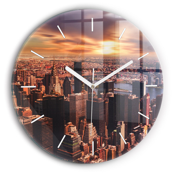 Horloge ronde Panorama de la ville ouest