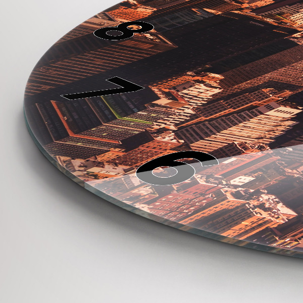 Horloge ronde Panorama de la ville ouest