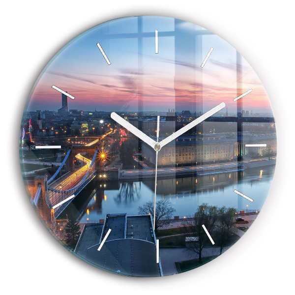 Horloge ronde 'Wroclaw vu d''un drone'