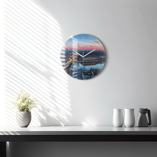 Horloge ronde 'Wroclaw vu d''un drone'