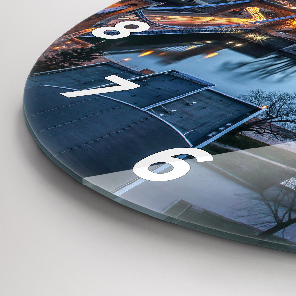 Horloge ronde 'Wroclaw vu d''un drone'