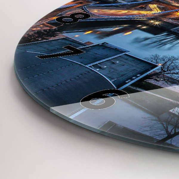 Horloge ronde 'Wroclaw vu d''un drone'