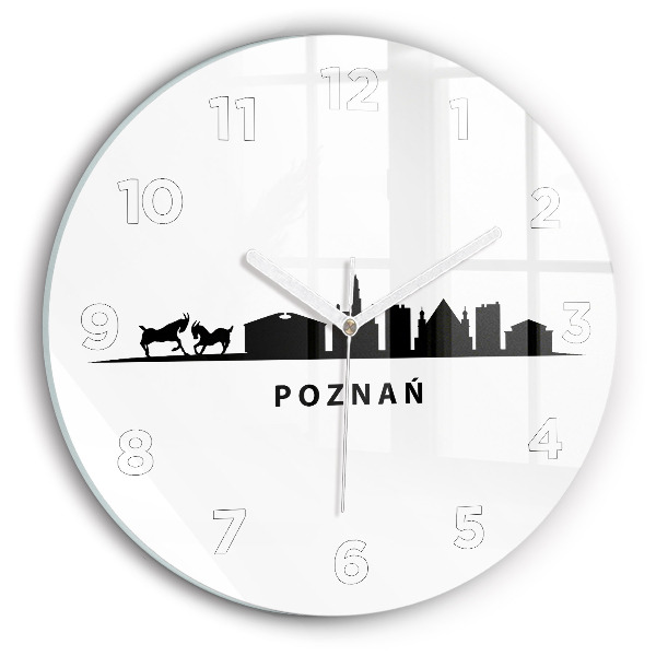 Horloge ronde Graphiques panoramiques de Poznan