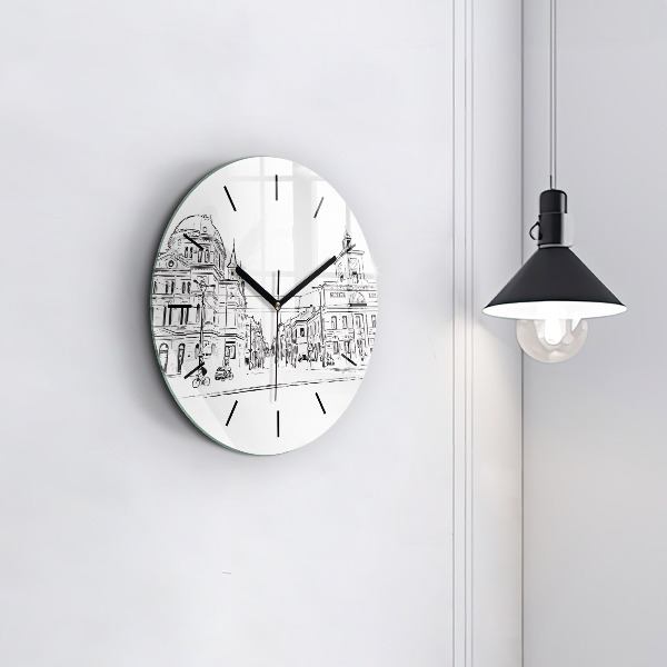 Horloge ronde Illustration de la ville de Poznań