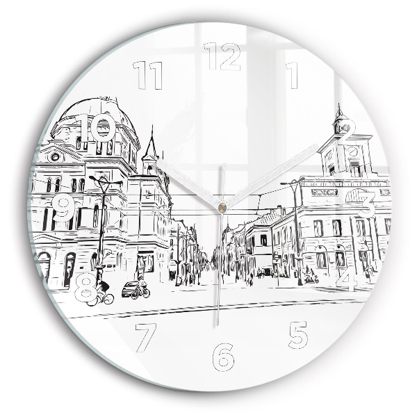 Horloge ronde Illustration de la ville de Poznań