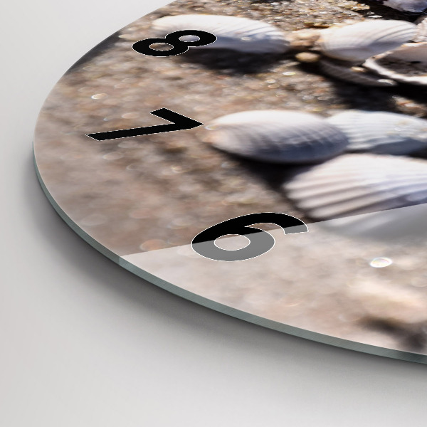 Horloge ronde Coquillages sur la plage