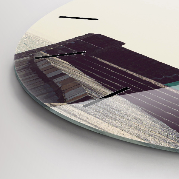 Horloge ronde Le phare et la mer