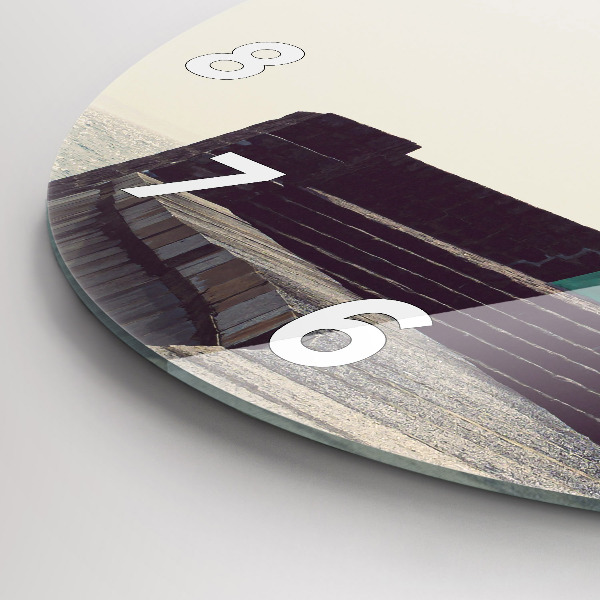 Horloge ronde Le phare et la mer