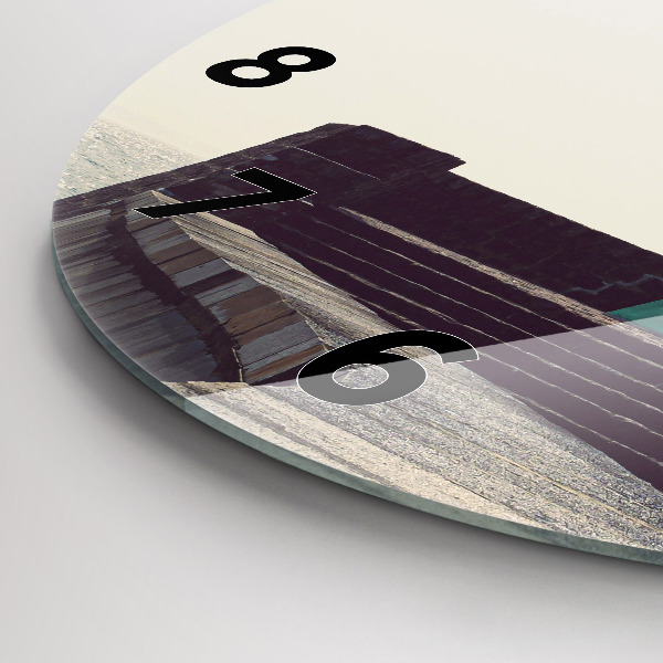 Horloge ronde Le phare et la mer