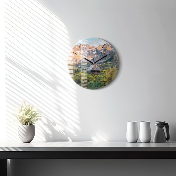 Horloge ronde Chalet dans les Tatras