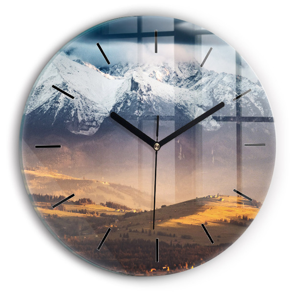 Horloge ronde Paysage hivernal des Tatras