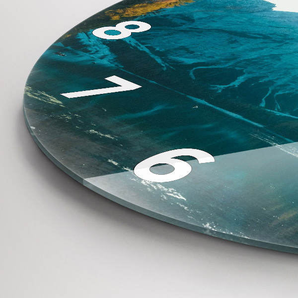 Horloge ronde Montagne et rivière en Pologne