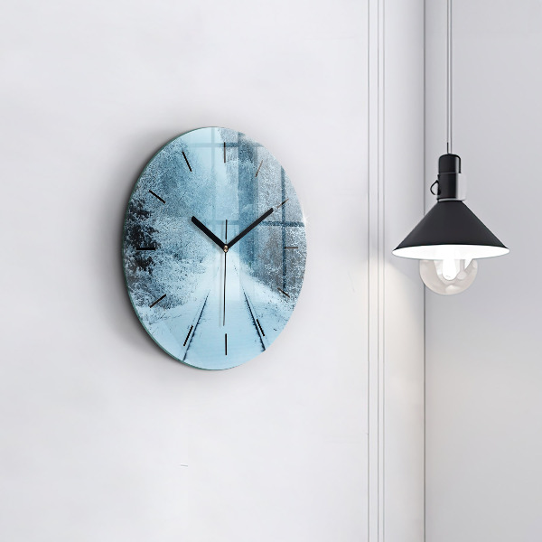 Horloge ronde Cerf sur les rails