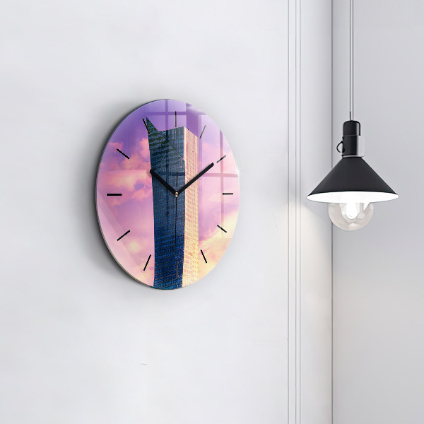 Horloge ronde Gratte-ciel à Varsovie