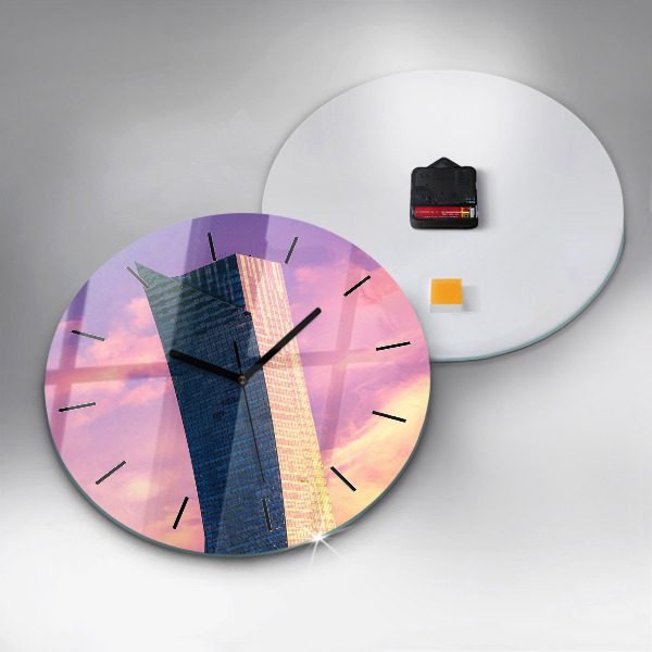 Horloge ronde Gratte-ciel à Varsovie