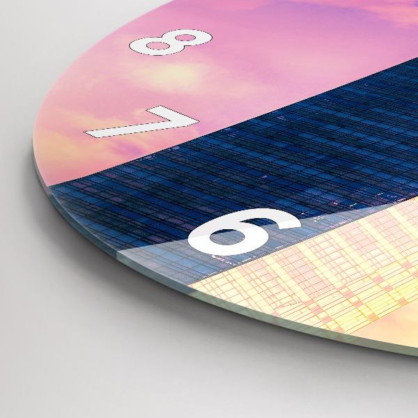 Horloge ronde Gratte-ciel à Varsovie