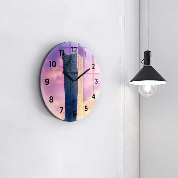 Horloge ronde Gratte-ciel à Varsovie