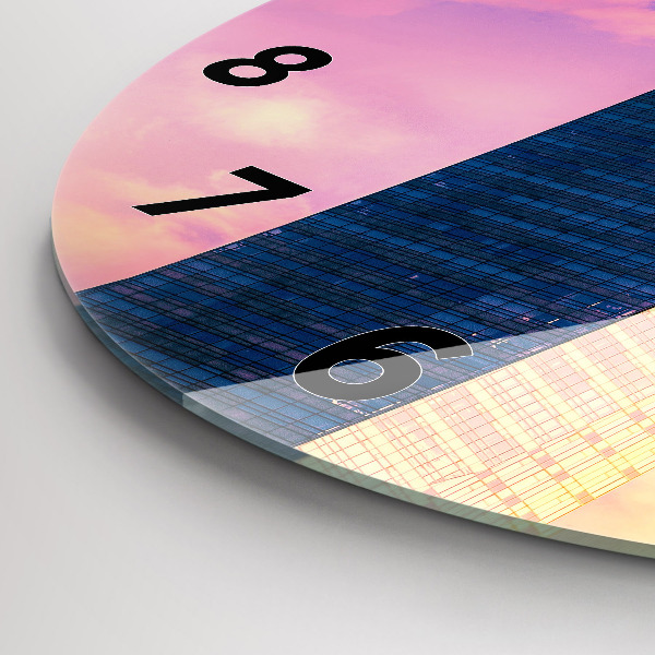 Horloge ronde Gratte-ciel à Varsovie