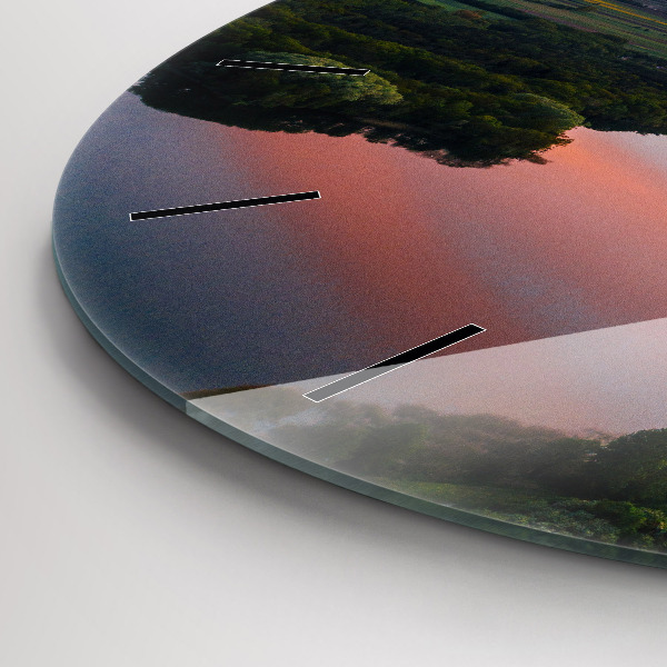 Horloge ronde Vue sur le lac
