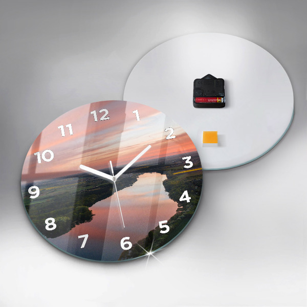 Horloge ronde Vue sur le lac