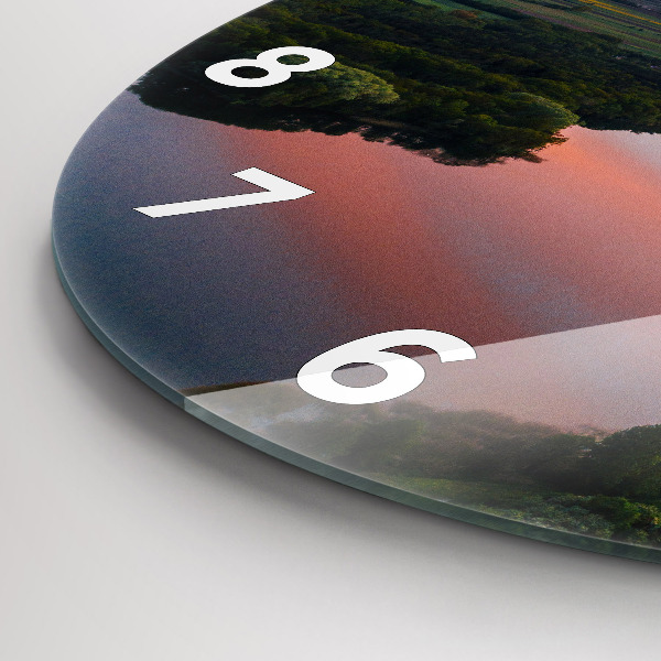 Horloge ronde Vue sur le lac
